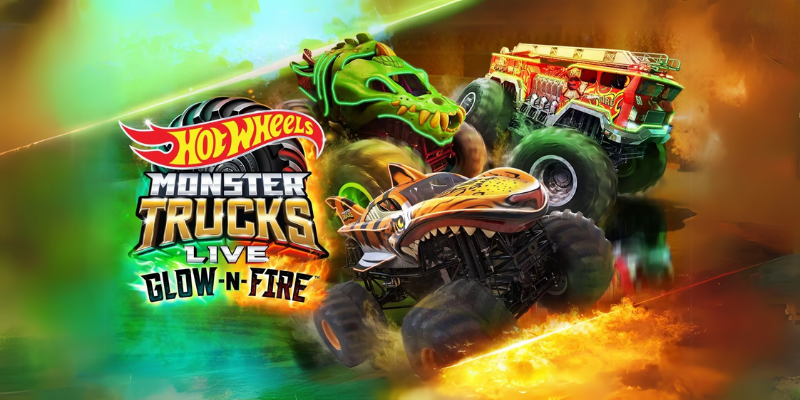 Hot Wheels Monster truck Glow n Fire