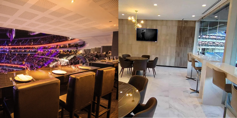 How do box seats and suites in Arenas and Stadiums work during a Concert?